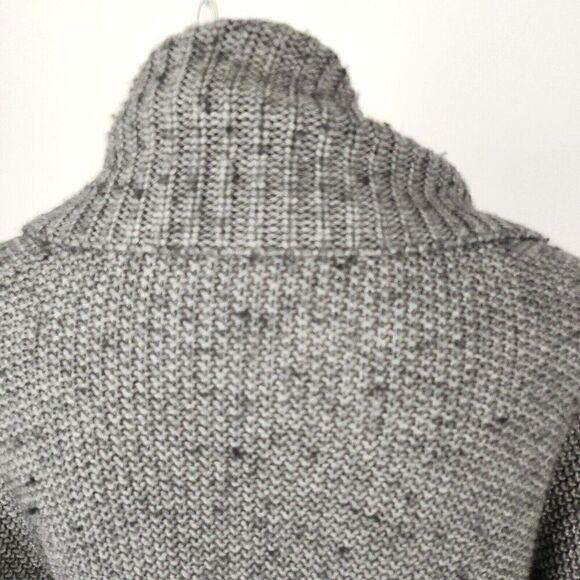 Vertigo Paris Gray Cardigan Open Drape Front Wool Blend Dolman Sleeve Sweater S - Picture 6 of 6